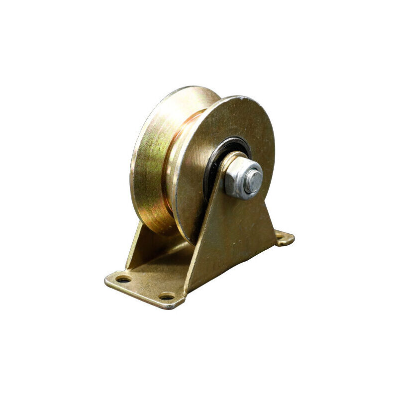 4 Pcs Roues pour Portail Coulissant 50mm, Roues en Acier avec Rainure en U, Roue à Rainure en U pour Voie Inversée, Machine Industrielle, Porte