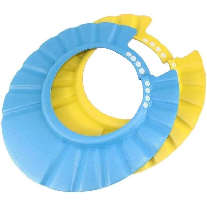 Lot de 2 Chapeaux de Bain Bébé – Protection Yeux & Oreilles Casquette Douche Réglable Bébé Enfant Silicone Souple Antiglisse Accessoire Bain Coloré –