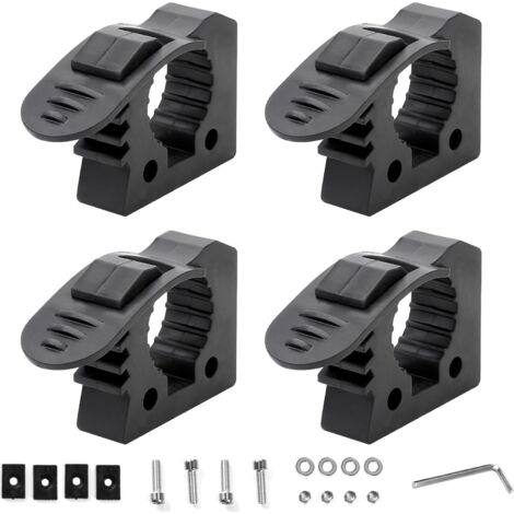 4 Pcs Soporte para Pala, Abrazadera de Fijación de Goma de Apriete Rápido, Compatible con Mangos de 3-4 cm para Camiones, UTV, ATV, Todo Terreno