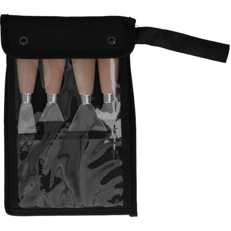 4 Pcs Spatule à Enduire en Acier Inoxydable, Grattoir Métallique pour Plâtre et Rebouchage