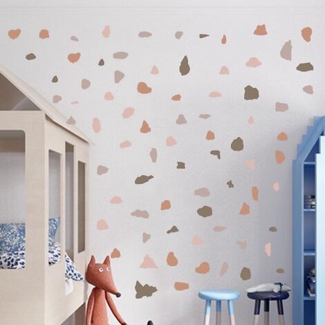4 Pcs Stickers Pvc Dpoli Pierre Couleur Caf Autocollants Muraux Mural Stickers Pour Chambre Salon Mur Tv
