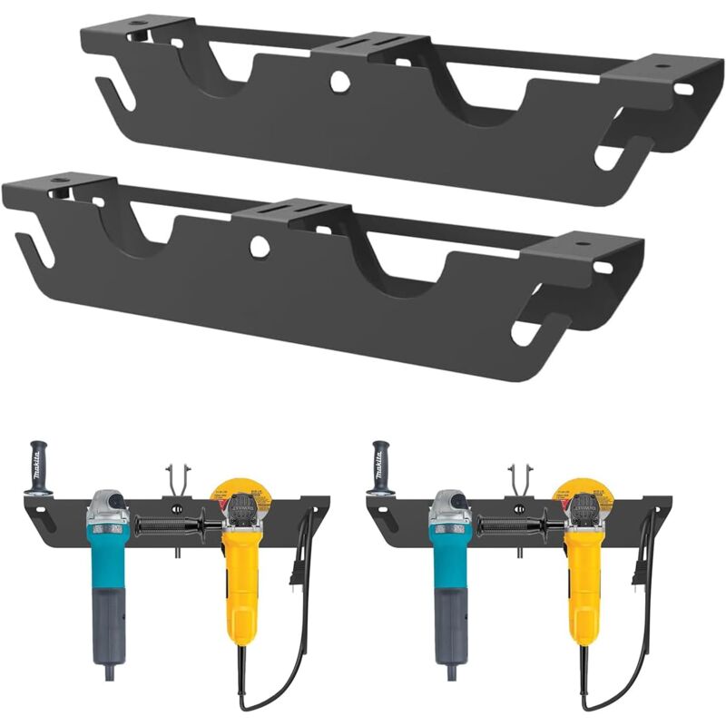 4 pcs Support de meuleuse d'angle,Support mural pour meuleuse d'angle avec support de cordon pour polisseuses de coupe