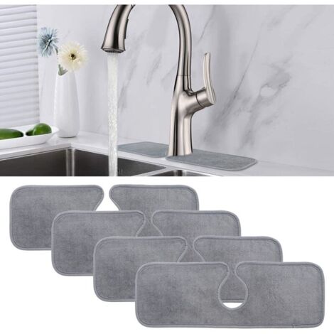 4 Pcs Tampon Absorbant pour Robinet de Cuisine Tapis Anti-éclaboussures Tapis de Séchage de Vaisselle (4515CM)