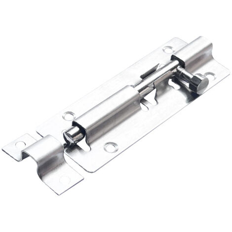 4 Pcs Verrou de Porte, Loquet Porte Coulissante, Serrure Porte Coulissante, Serrure de Porte, Boulons de Verrouillage de Porte, Targette en Acier Inoxydable pour Chambre Toilettes - 2 Pouces