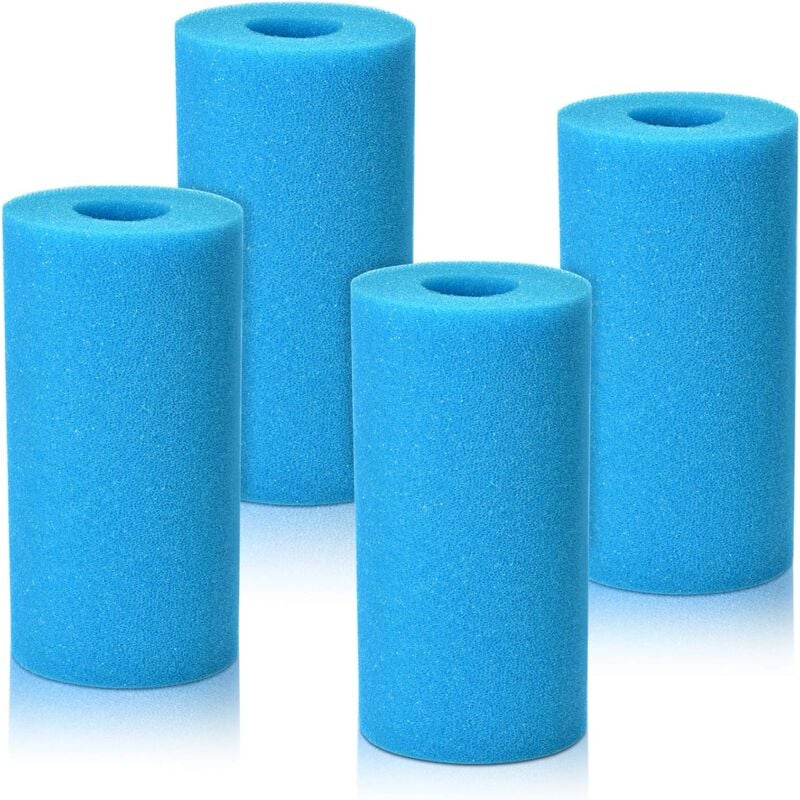 4 PCSéponge Filtrante Type S1, Cartouche de Filtre en Mousse, Mousse pour Filtre Piscine, Réutilisables et Lavables, Filtre en Mousse pour Spa,