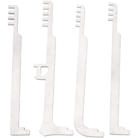 4 Peignes de Crochetage en Acier Inoxydable, Outils de Dépannage Portables pour Serrures et Sécurité