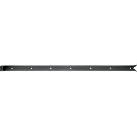 Penture de porte droite 1000mm Ø16 – Acier zingué noir – Pour bois dur – 7 trous de fixation – 306212 – Alberts