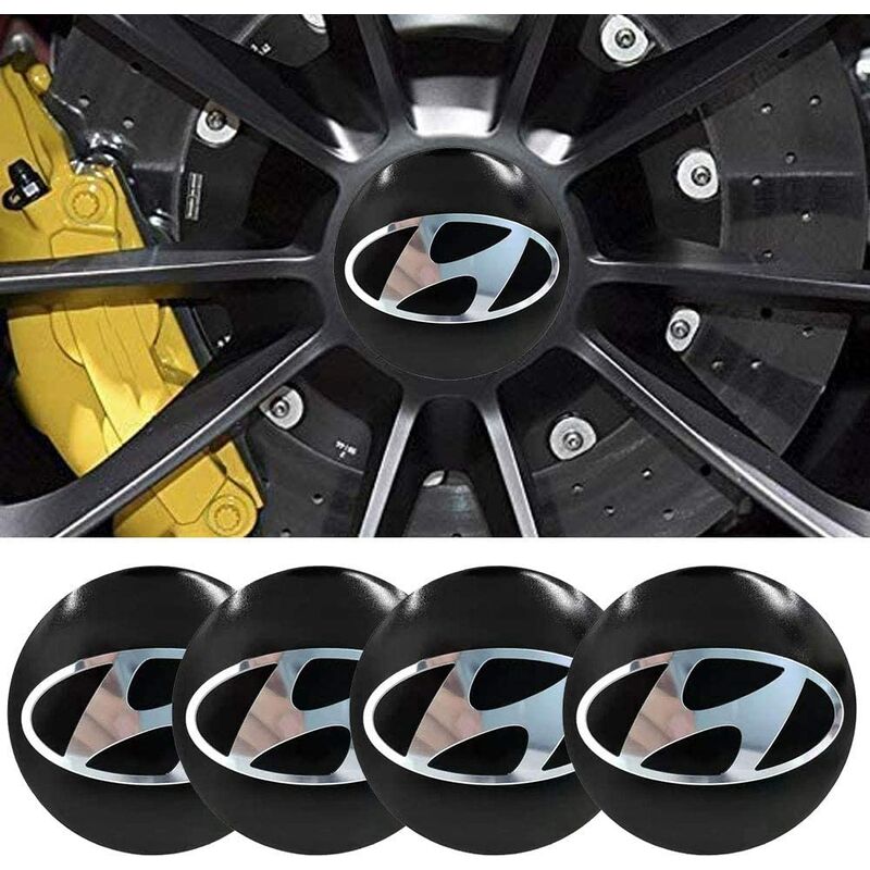 4 pezzi 2,22 pollici auto logo materiale abs