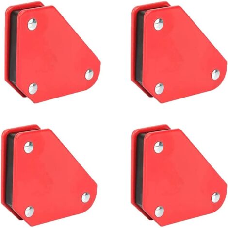 4 pezzi angolo di supporti per saldatura magnetica, angolo di saldatura magnetica, supporti per saldatura magnetica, per saldatura fissa (rosso)
