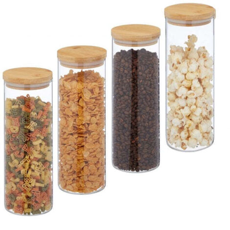 4 pezzi Barattoli conservazione 1600 ml