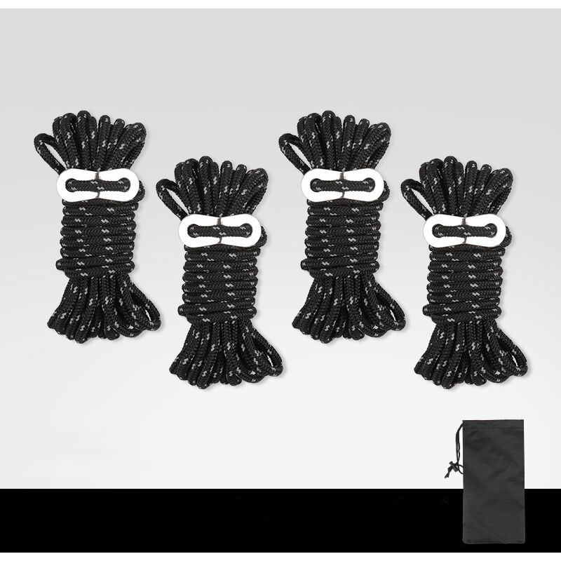 4 Pezzi Corda Magnetica da Pesca con Moschettone