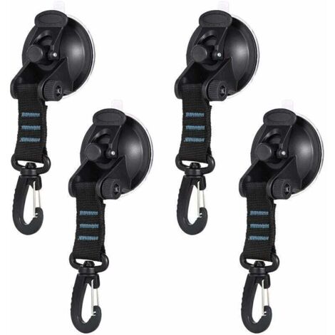 4 pezzi di ancoraggio a ventosa per roulotte, ancoraggio a ventosa per campeggio con cinghia per casa, auto, tende da sole, teloni, elastici per auto,