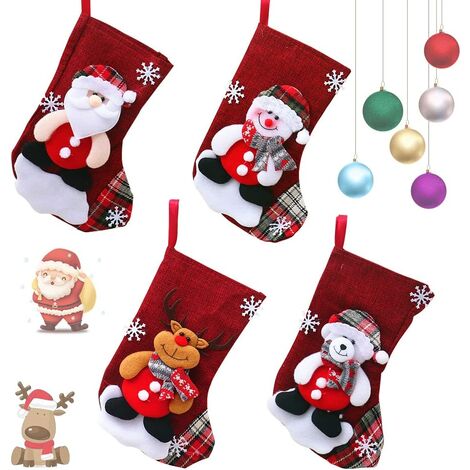 4 paia di corna di Natale Calzini Calze di Natale Orso 