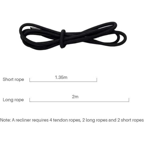 4 pezzi di corda elastica di ricambio in gomma, lacci di ricambio Keten per sedie Zero Gravity, strumento di riparazione per reclinabile Zero Gravity per chaise longue, sedia elastica