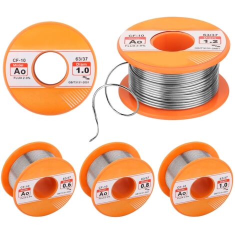 4 pezzi di filo per saldatura, stagno per saldatura, filo per saldatura, saldatura dolce, per riparazione di saldatura, (0,6/0,8/1/1,2 mm)