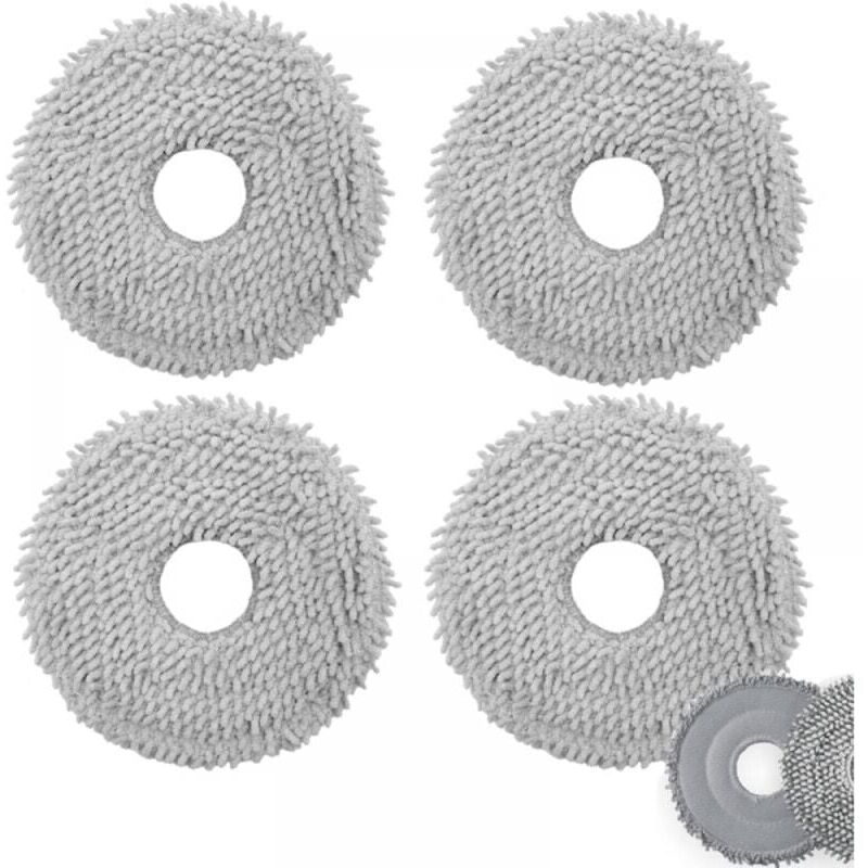 Image of 4 panni per mocio per Roborock Q Revo e Roborock P10, parti di ricambio lavabili e riutilizzabili.