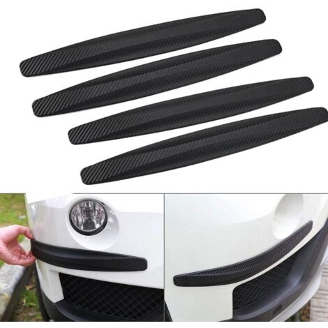 RNEMITERY 4 pezzi di protezione paraurti angolare universale per auto, strisce adesive antigraffio, paraurti per auto nero
