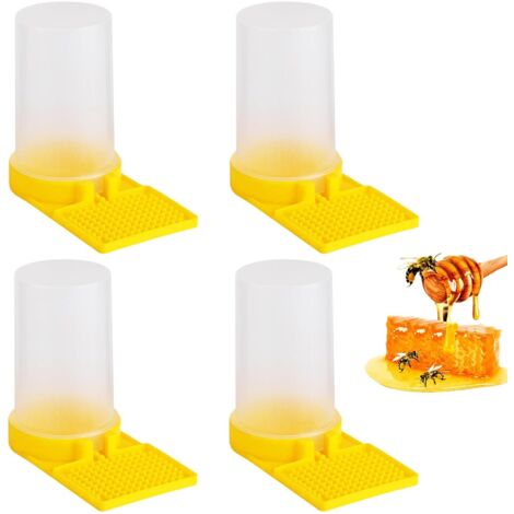 4 Pezzi Dispenser Acqua per Api, Dispenser Acqua per Api per apicoltura, Bevitore per Api in plastica, per Accessorio per Api Attrezzatura per Apicoltura
