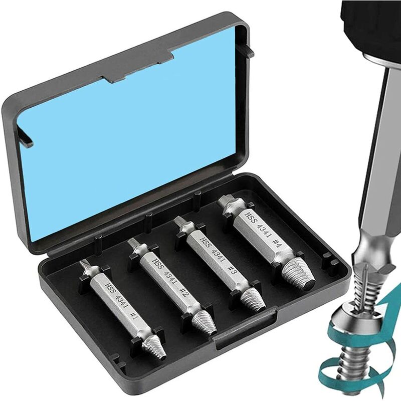 4 Pezzi Estrattori Rapidi per Viti in Acciaio per