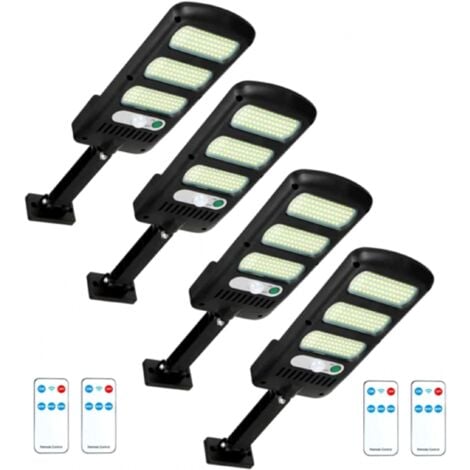 4 pezzi Faro lampione 213 led stradale solare fotovoltaico sensore di movimento