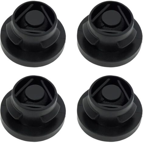 4 pezzi Filtro aria Silent Block per circuito di aspirazione, supporto filtro aria in gomma per auto, compatibile con Peugeot, nero