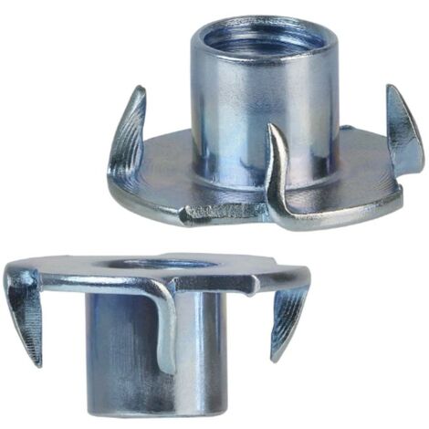 4 PEZZI - FONDELLI FILETTATI CON 4 PUNTEPER INCASTRO - FILETTO INTERNO M10 - IN FERRO LUCIDO