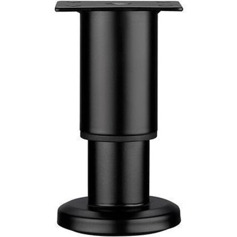 4 pezzi Gambe per mobili in metallo regolabili Gambe per tavolini da caffè in metallo nero Gambe per mobili da bagno Gambe per mobili, letto, armadio, 18-30 cm