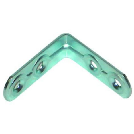 4 PEZZI - LASTRINE STONDATE ANGOLARI PERGIUNZIONE MOBILI 40x40MM - IN ACCIAIO ZINCATO