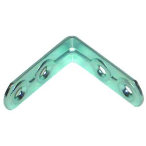 4 PEZZI - LASTRINE STONDATE ANGOLARI PERGIUNZIONE MOBILI 50x50MM - IN ACCIAIO ZINCATO