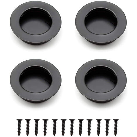 Maniglia Per Armadio In Metallo - Modello 306, Colore Nero, Confezione Da 12 Pezzi, Design Semplice E Moderno Per Cassettiere E Ante