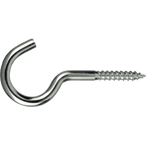 4 PEZZI - OCCHIOLI FILETTATI APERTI ZINCATI 4,8X65MM