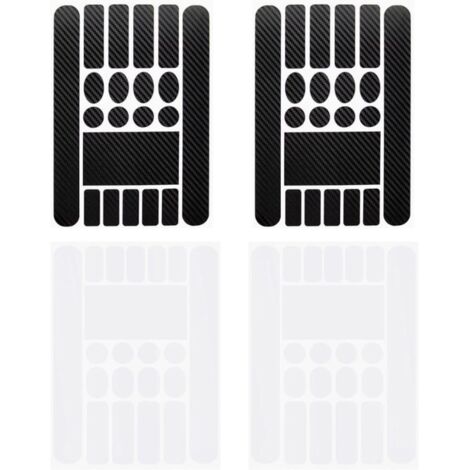 4 pezzi pellicola protettiva per telaio bicicletta adesivo in PVC trasparente antigraffio nero opaco carbonio per MTB bici da strada bici da città