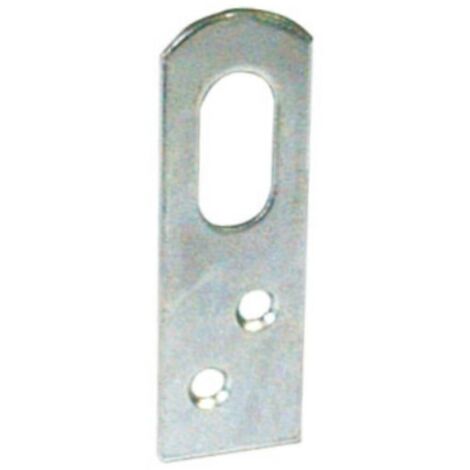4 PEZZI - PIASTRINE CON FINESTRA 60x19MM- IN ACCIAIO ZINCATO