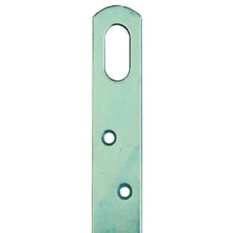 4 PEZZI - PIASTRINE CON FINESTRA 80x19MM- IN ACCIAIO ZINCATO