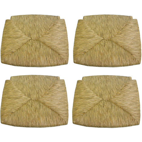 4 pezzi seduta sedile fondo pannello di ricambio impagliato per sedia legno paesana in paglia struttura in legno