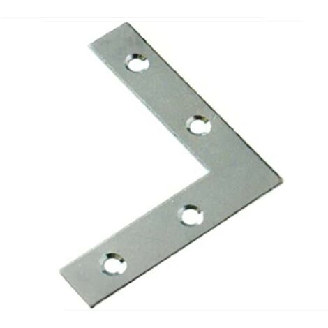 4 PEZZI - SQUADRETTE AD ANGOLO PER MOBILI 40x40x12x1,8MM - IN ACCIAIO ZINCATO
