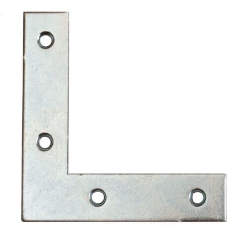 4 PEZZI - SQUADRETTE DI GIUNZIONE AD L80x80x18x2MM - IN ACCIAIO ZINCATO