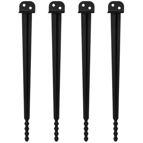 4 pezzi supporto per palo da infilare 500 mm, fissaggio robusto per pali in legno quadrati
