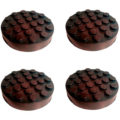 4 Pezzi Tamponi a Cuffia in Gomma Tondo 120x25mm Con 3 Pioli