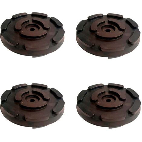 4 Pezzi Tamponi a Cuffia in Gomma Tondo 143x24mm con Foro e Lunetta