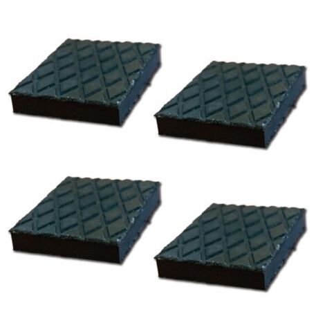 4 Pezzi Tamponi in Gomma per Ponti Sollevatori 140x110x20mm