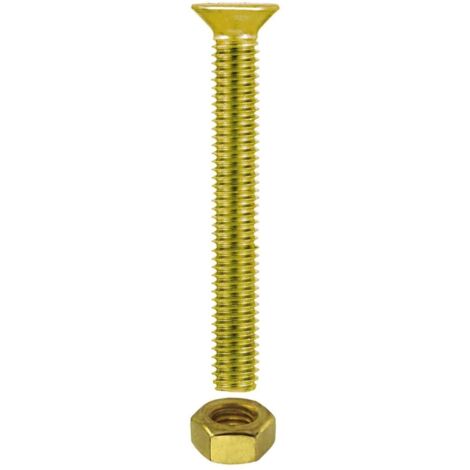 4 PEZZI - VITI METRICHE IN OTTONE CON TESTA PIUANA SVASATA M6x30MM