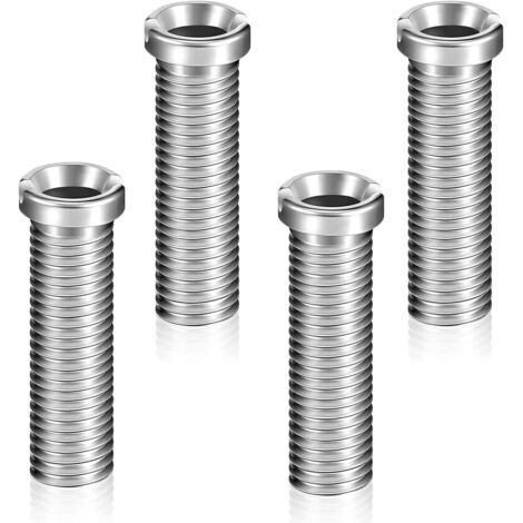 4 pezzi Viti per cestello lavello 45 mm Acciaio inossidabile cavo - Accessori di fissaggio per lavello da cucina (argento)