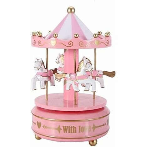 Romantisches rosa musikalisches karussell-Spieluhr geschenk Kuchen dekoration Romantisches rosa musikalisches karussell-Spieluhr geschenk Kuchen dekoration