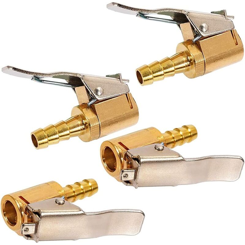 Ilovemilan - Valve de Pneu de Voiture Laiton 4 pièces Adaptateur de Valve de Pneu de Voiture pour Pneu de Voiture ou Camion, 8mm