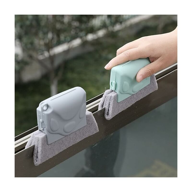 Fortuneville - 4 pièces brosse chaude coulis brosse ménage - brosse de nettoyage de rainure de rebord de fenêtre nettoie rapidement tous les recoins