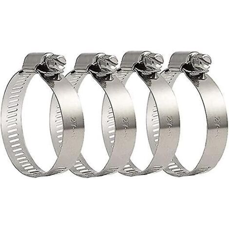 4 Pices Collier De Serrage Tuyau, Collier De Serrage Tuyau Rglable 27-51 Mm , 304 Collier De Serrage Inox, Collier Serrage Mtallique, Pour Tuyau,