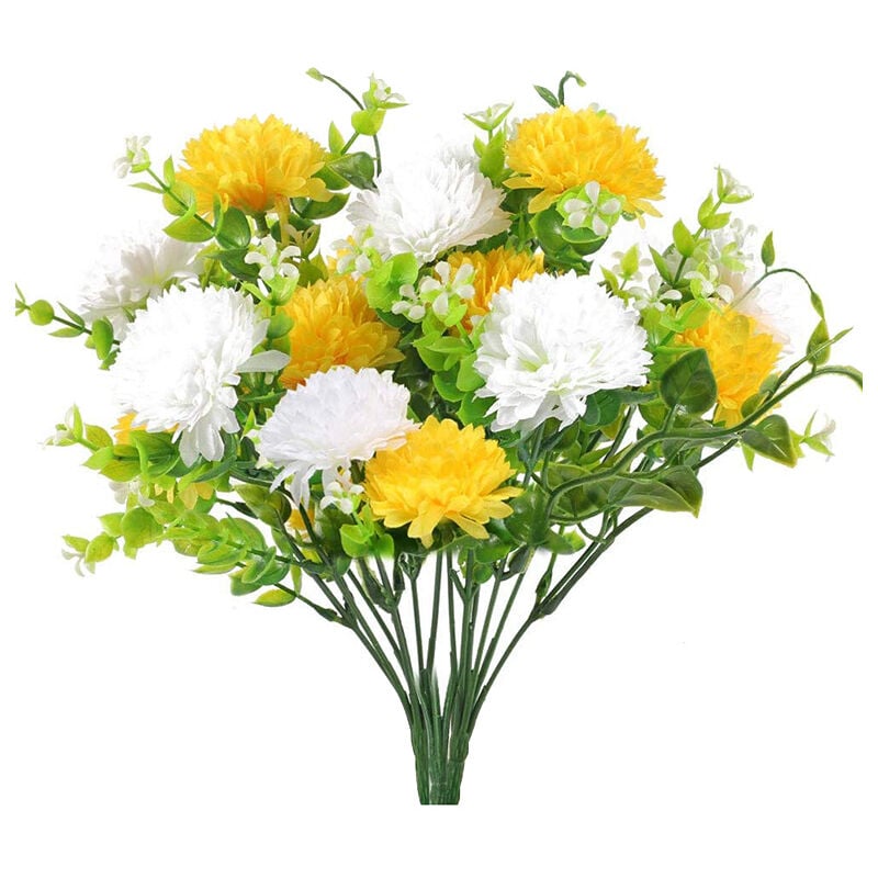 4 PièCes Fleurs Artificielles Fausses Fleurs de ChrysanthèMe en Soie Faux Fleurs pour Jardin Cuisine Ferme Patio DéCor