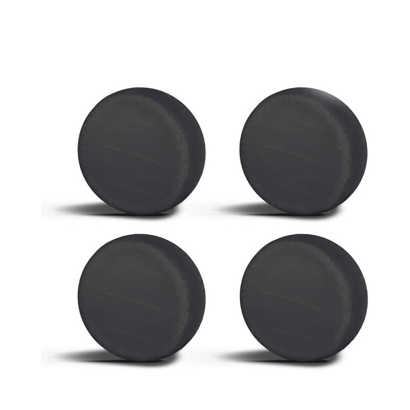 Lucky-88 - Lot de 4 housses de pneus pour taille l 30-32 pouces de diamètre 80 cm en tissu Oxford noir 420D pour remorque, camping-car, voiture,