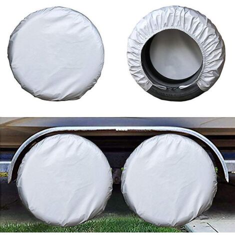 4 Pices Housses De Pneus 18-21 Pouces Impermable Couvre Pneus De Voiture Universel Housses De Roue De Secours Couverture Protecteur Anti Poussire